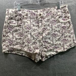 Floral Print Shorts Women Size 18